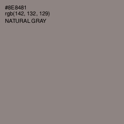 #8E8481 - Natural Gray Color Image